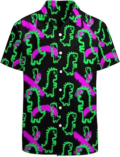 Men's Hawaiian Shirt Casual Button Down Short Sleeve Aloha Beach Shirt Party Shirt