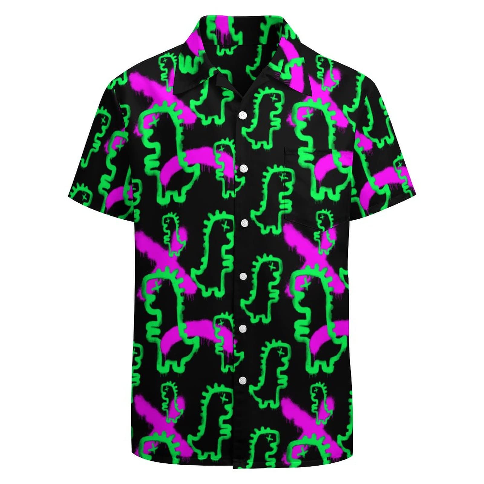 Men's Hawaiian Shirt Casual Button Down Short Sleeve Aloha Beach Shirt Party Shi