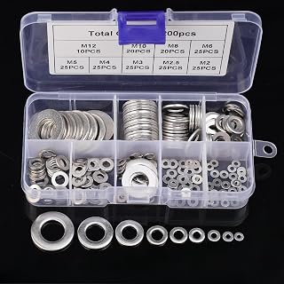 M2-M12 200pcs Stainless Steel Thick Flat Washers for Home Repair