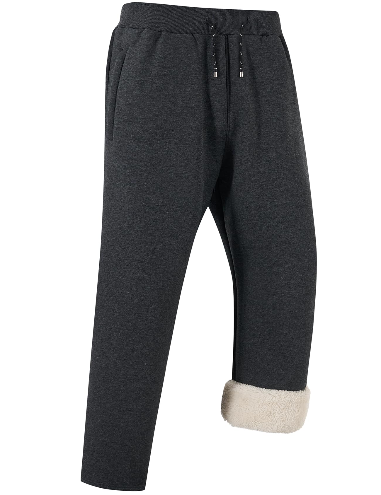Gihuo Men's Winter Warm Fleece Pants Sherpa Fleece Lined Jogger Pants Sweatpants