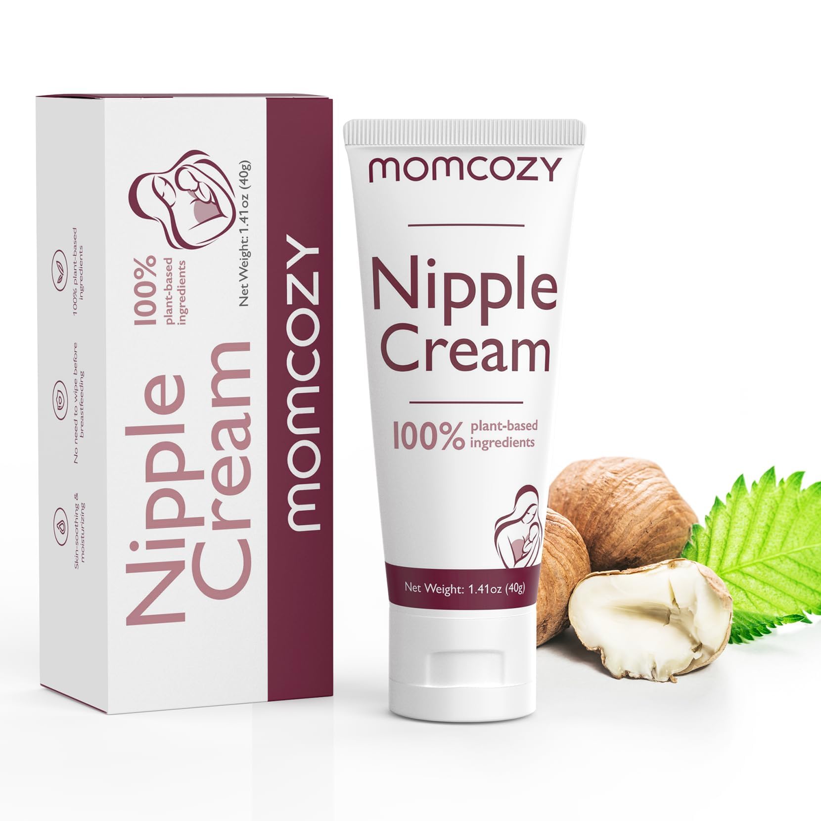 Momcozy Nipple Cream for Breastfeeding, Lanolin-Free, Safe & Soothing Balm | No 
