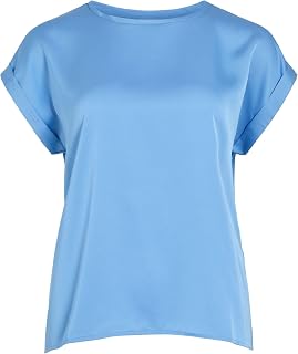 Vila Women’s Viellette S/S Satin Top, Noos, 14059563
