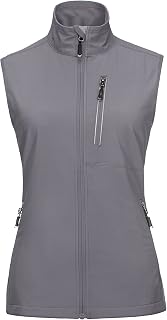 33,000ft Women's Outdoor Vest Softshell Sleeveless Running Vest Lightweight Windproof Waterproof Breathable Casual Sports Vest