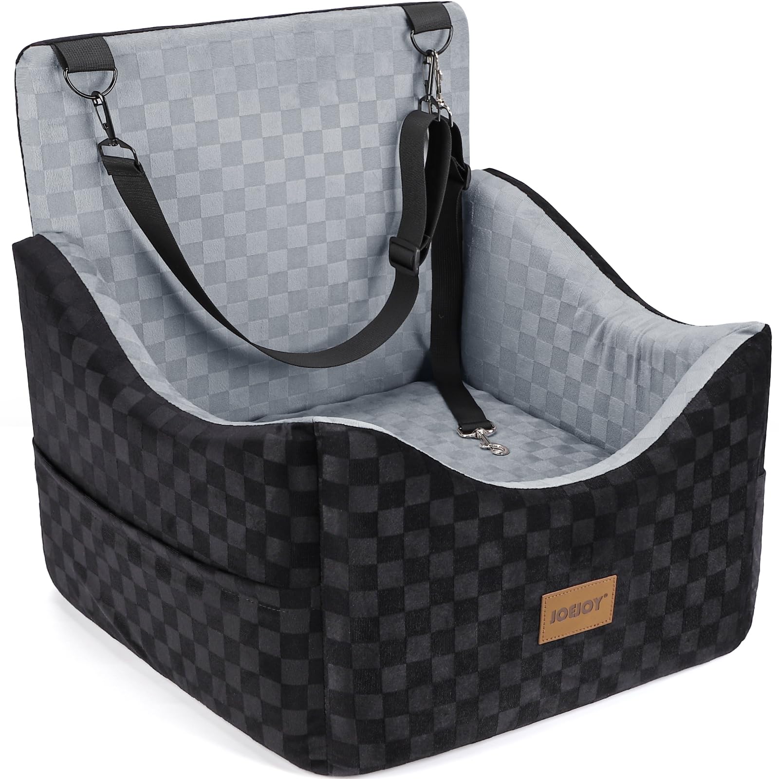 JOEJOY Elevated Dog Car Seat for Small/Medium Dogs up to 35 lbs, Memory Foam Boo