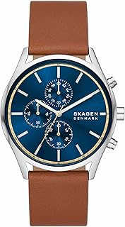 Skagen Men's Holst Quartz Analog Stainless Steel and Stainless Steel Mesh Watch, Color: Gunmetal Steel Mesh