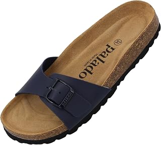 Palado® Malta Women's Sandals | Made in EU | Mules in Many Summer Colours | 1 Strap Sandals with Cork Footbed | Women's Slippers with Leather Outsole