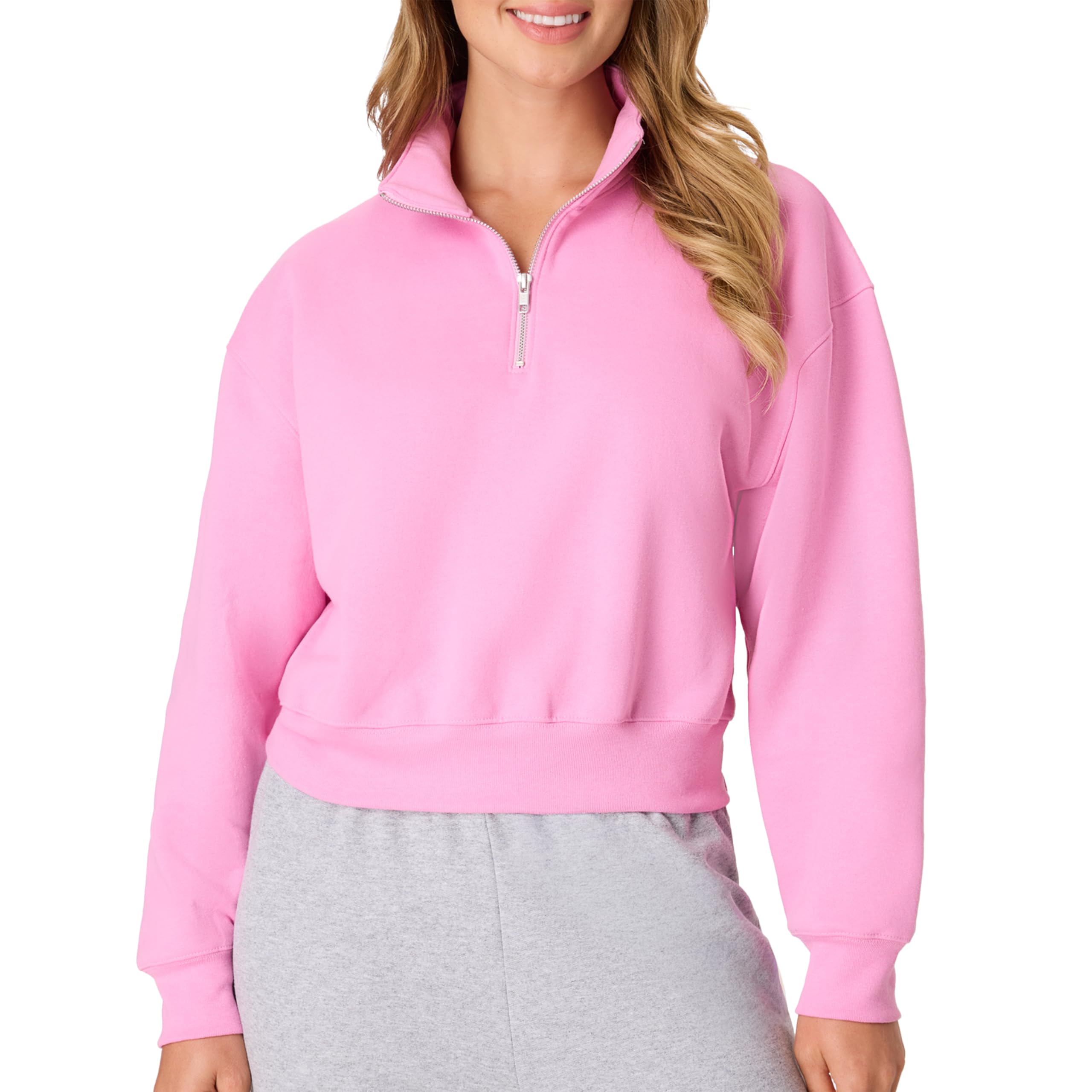Hanes Women's EcoSmart Fleece Sweatshirt for Women, Soft Midweight - Full-Zip Ho