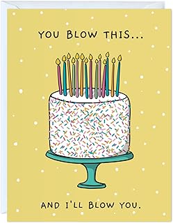 Funny Naughty Birthday Card for Boyfriend, Husband, Him - Punny Funny Love Greeting Card, Cute, Blank Inside (Blow This ...)