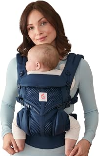 Ergobaby baby Carrier 4-Position Cool Air Mesh Omni 360 Blue, Baby Carrier for Newborns, Child Carrier, Baby Carrier, Back Carrier, Midnight Blue
