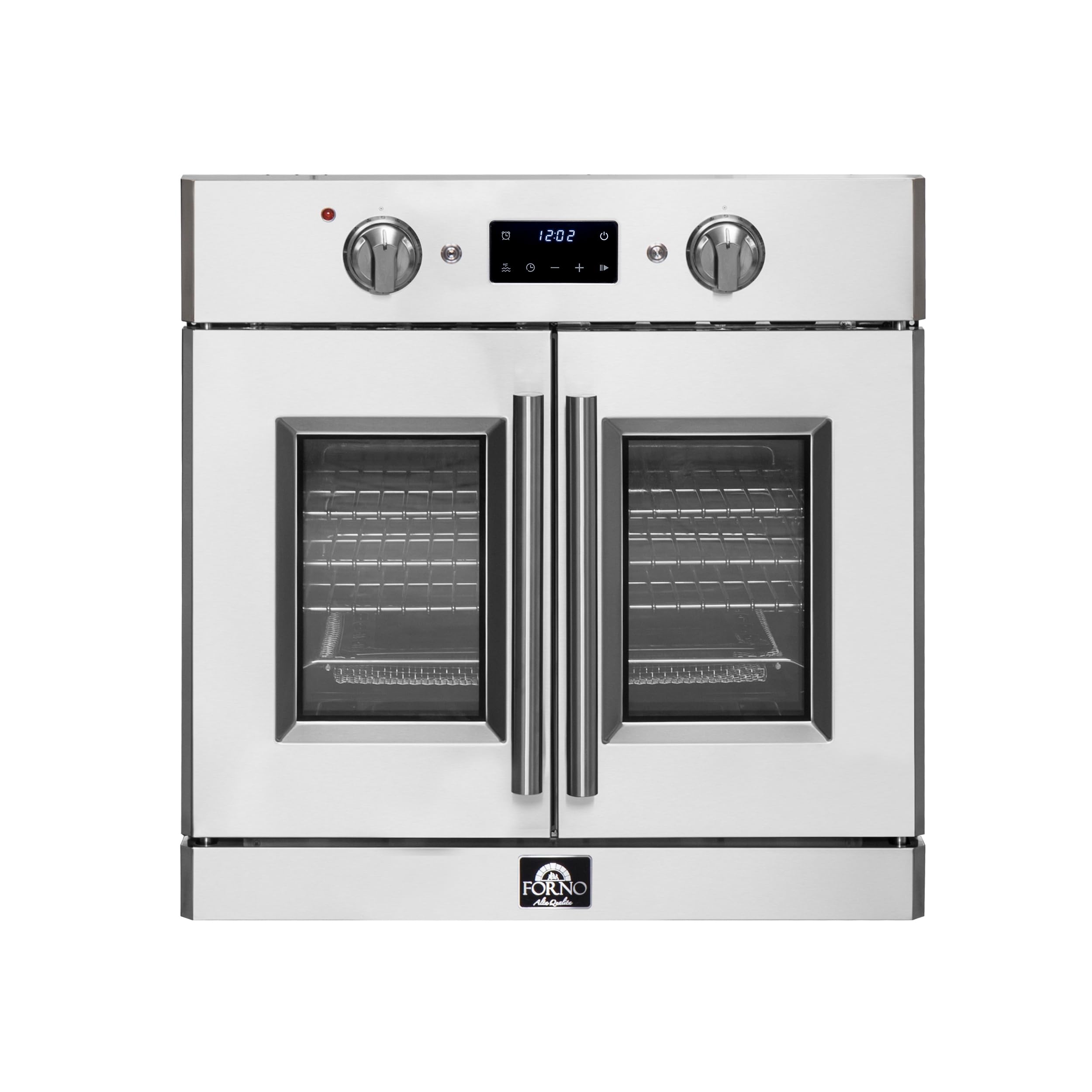 FORNO Gallico 30-Inch Electric French Door Stainless Steel Wall Oven - 240V 3500