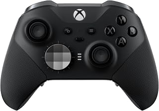 Xbox Wireless Gaming Controller | Elite Series 2 | Black | Adjustable Thumbsticks, Trigger Locks, Interchangeable Components, XBOX Wireless, Bluetooth, USB-C