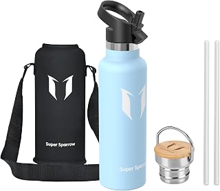 Super Sparrow Insulated Water Bottle – 21 ml – Stainless Steel Water Bottle with Standard Mouth – Leakproof Sports Bottle – BPA-Free Children's Water Bottle for Sports, Gym, Travel