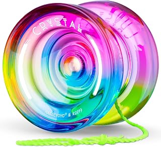 MAGICYOYO K2 Responsive Yoyo for Kids 8-12, Professional Yo yo for Beginner | Durable PC Plastic Dual Function Yo-Yo with 12 Yoyo Strings, Yo-yo Case Bag + Yoyos Accessory Kit (Blue Pink Yellow Gradient)