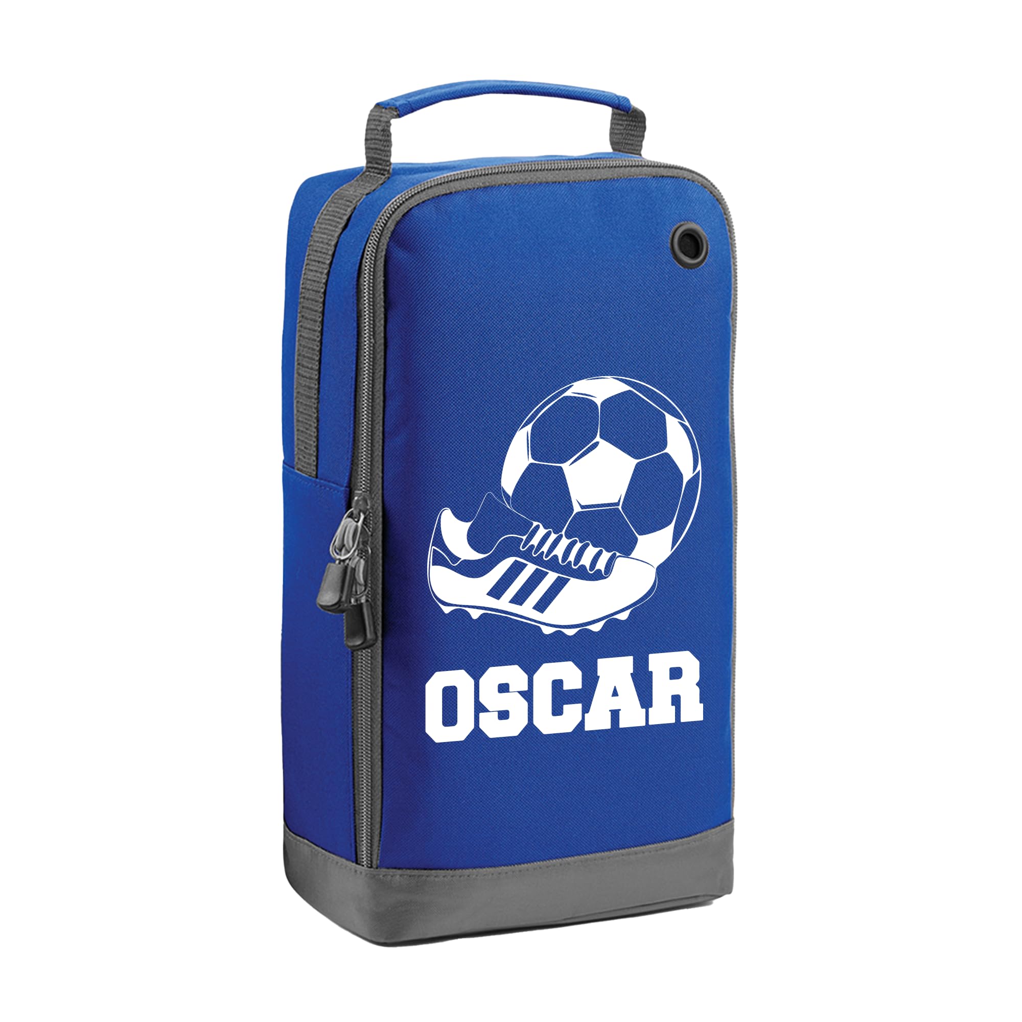 Personalised Football Boot Bag - Boot and Ball - Blue | 8 litre capacity; 35 x 1