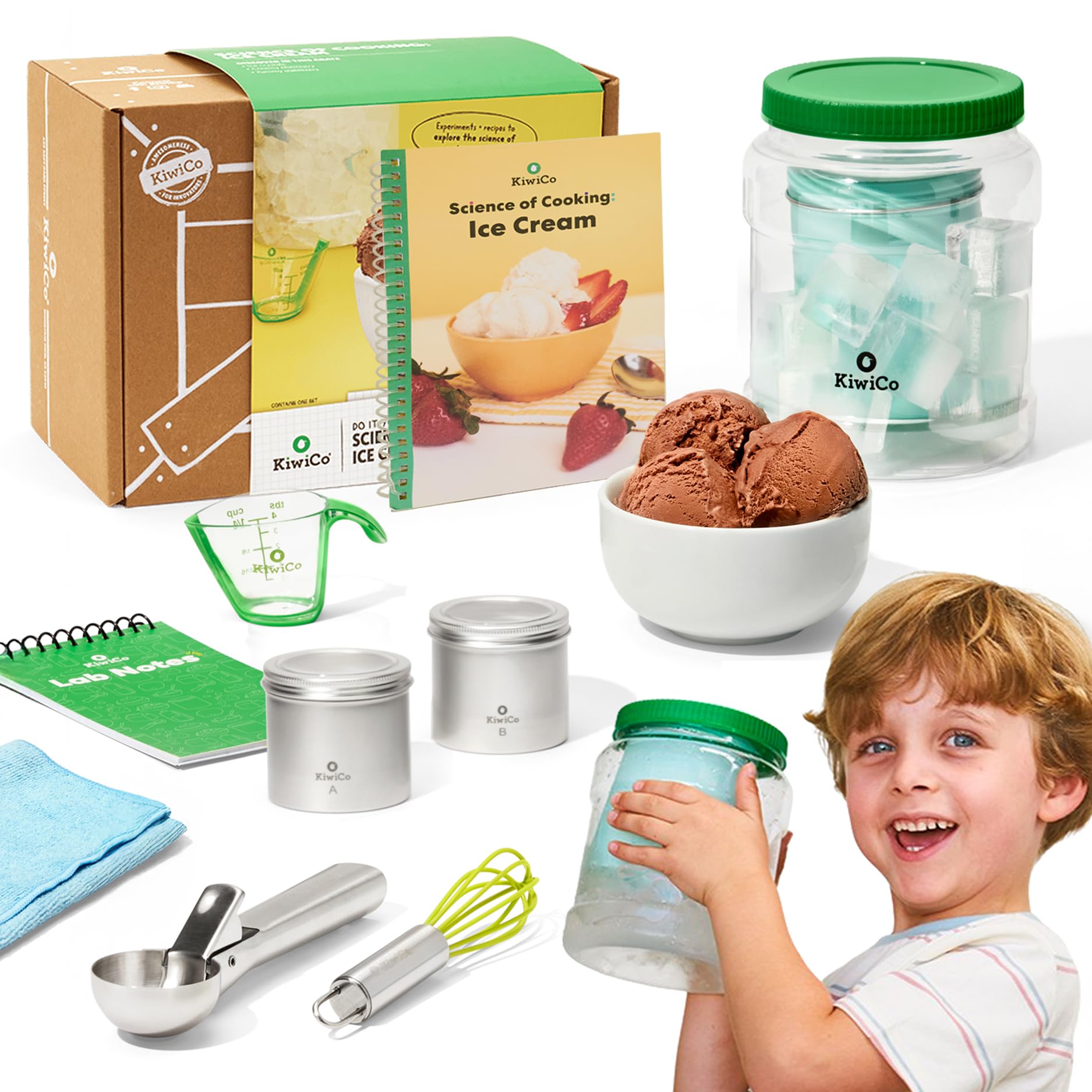 KiwiCo Science of Cooking Ice Cream Kit - STEM Chemistry Set for Ages 5+