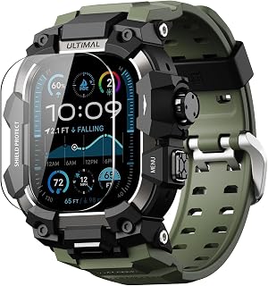 ULTIMAL Rugged Case with Band for Apple Watch Ultra 4/3/2/1, 49mm Green