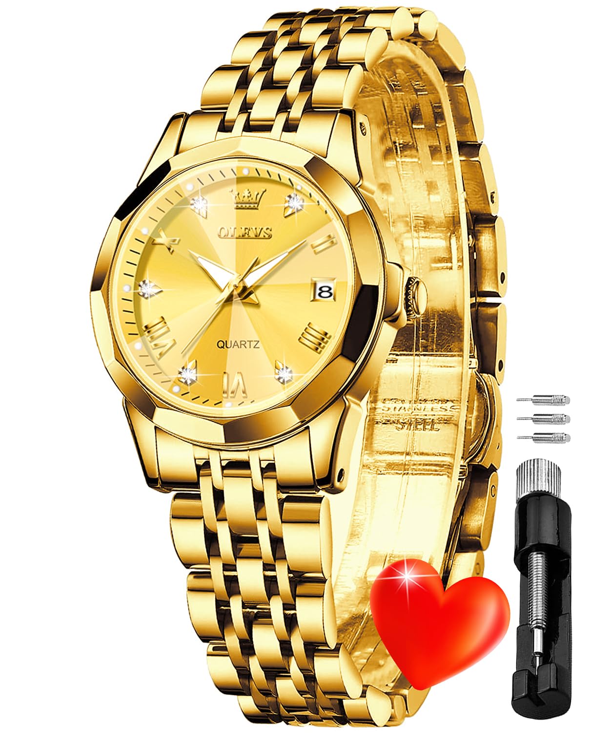 OLEVS Men Waterproof Luminous Automatic Date Minimalist Analog Quartz Watch