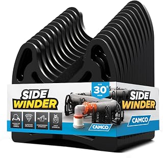 Camco Sidewinder 30-Ft RV Sewer Hose Support - Flexible Telescoping Design for Avoiding Obstacles & Deep Cradles Secure RV Sewer Hose - Out-of-The-Box Ready & Folds for RV Storage (43061)