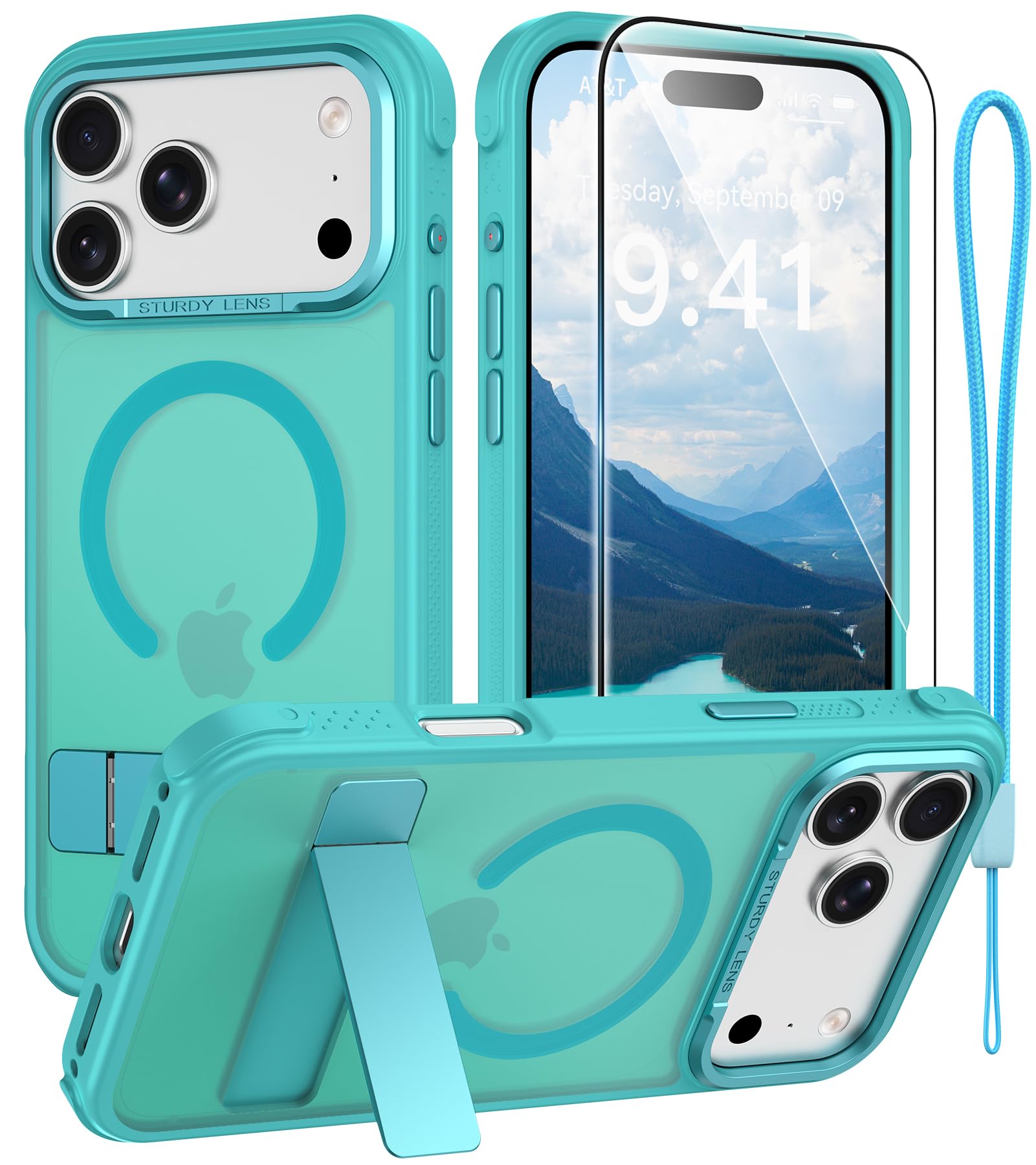 Magnetic for iPhone 17 Pro Max Stand Case Shockproof, Darkyan