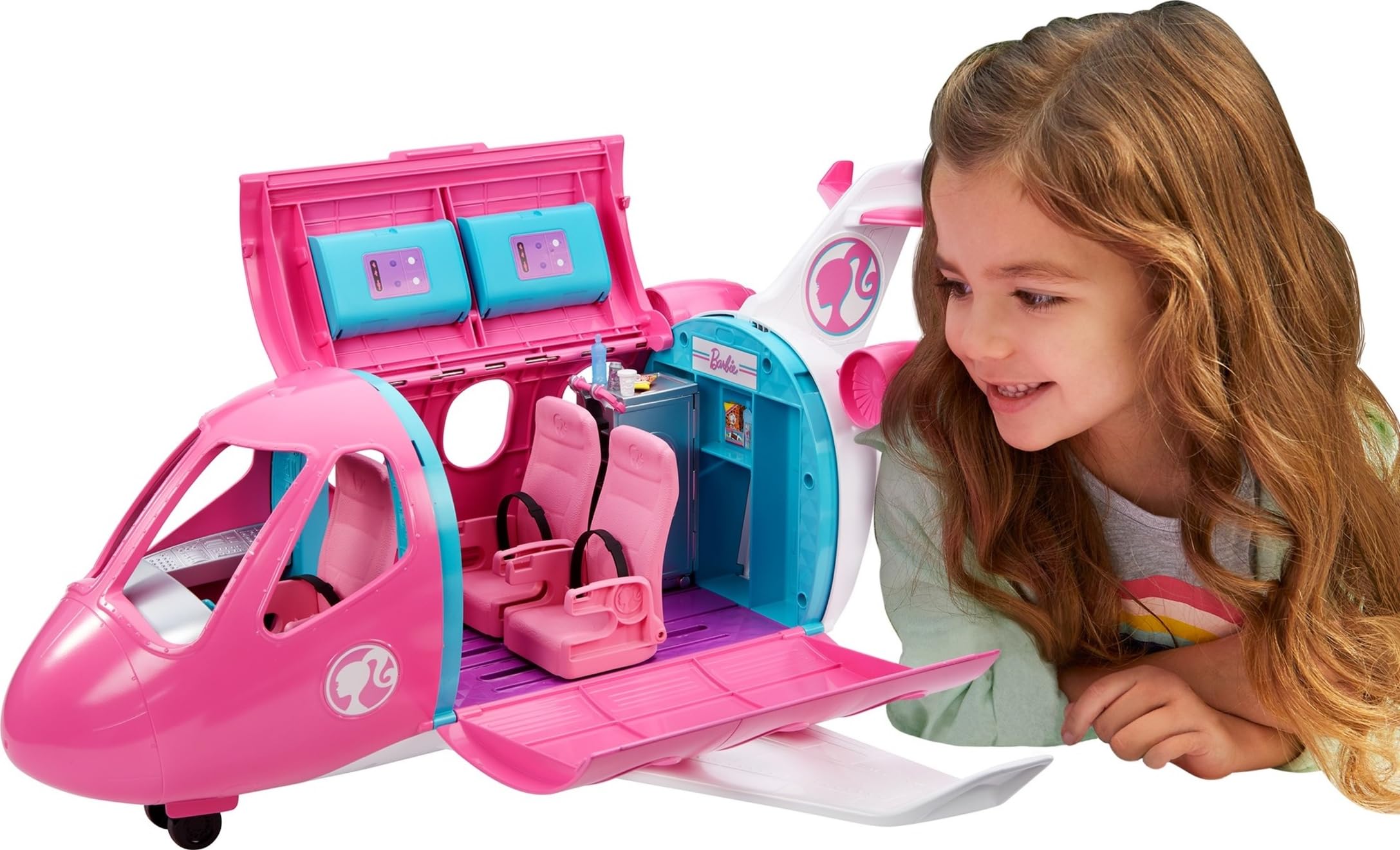 Barbie Dreamplane Airplane Toys Playset | 15+ Accessories Including Puppy, Snack