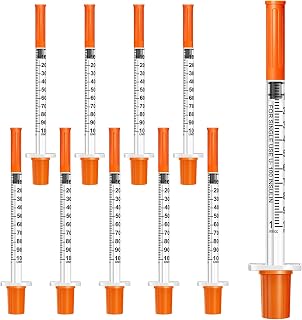 Syringes with Needle for Injections 10 Pack, 1ml 31G 8mm Single Use Injection Fine Needles, Disposable Syringe for Liquid, Individually Packaged Precision Dispensing Tools for Lab, Perfume, DIY Craft