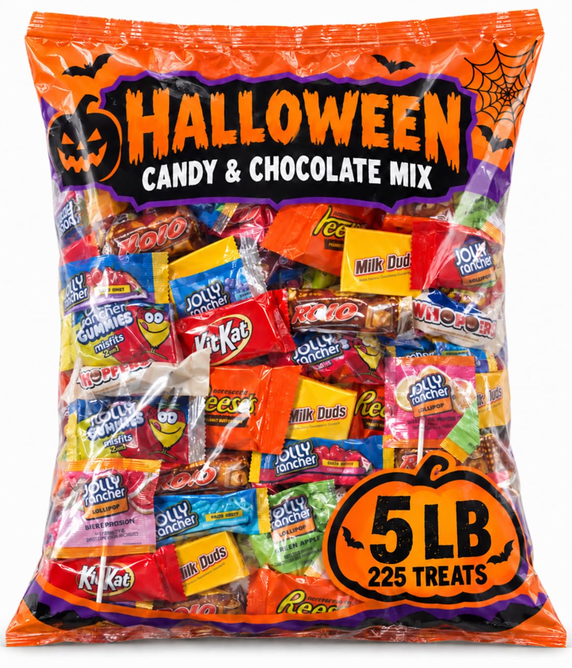 Halloween Candy and Chocolate Mix, Individually Wrapped, 5 lb Bulk Pack | A crow