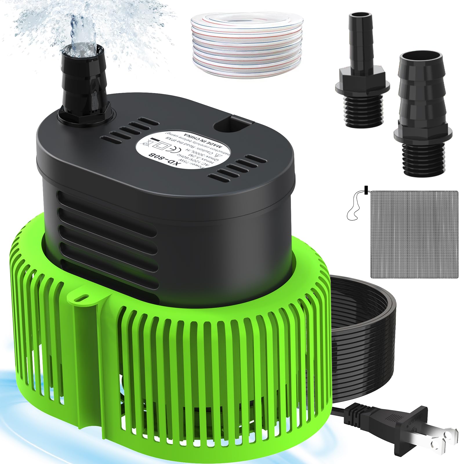 AgiiMan 850GPH Pool Cover Pump, Submersible Sump Pump above Ground | 16FT Drain 