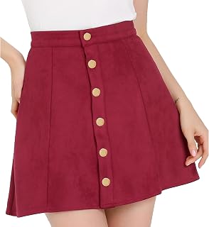 Allegra K Women's Floral Skirt Print Chiffon Line Sugar Paper Mini