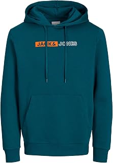 JACK & JONES Men's Jjecorp Logo Sweat Hood Play Noos Pls Hooded Sweatshirt (Pack of 1)