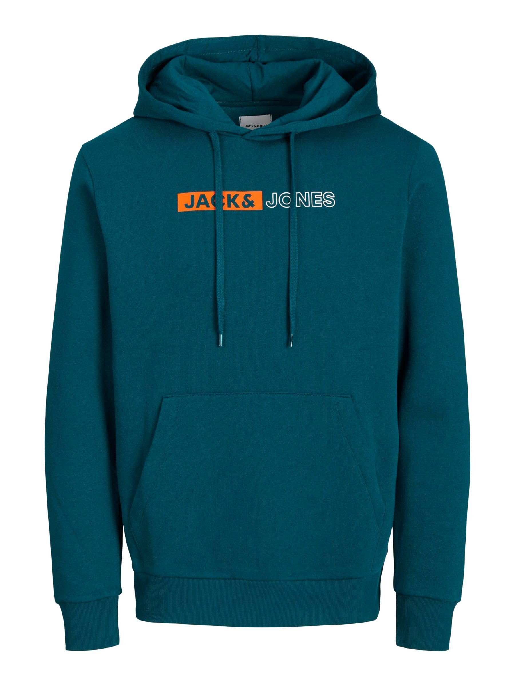 JACK & JONES Men's Jjecorp Logo Sweat Hood Play Noos Pls Hooded Sweatshirt (Pack