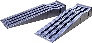 MaxxHaul 50709 Detachable Extendable Car Ramps, 6,500 Lbs. Capacity, 2-Pack | Detachable, extendable car ramps with 6,500-lb. pair capacity, 6-1/2" lift height, and built-in carrying handles.