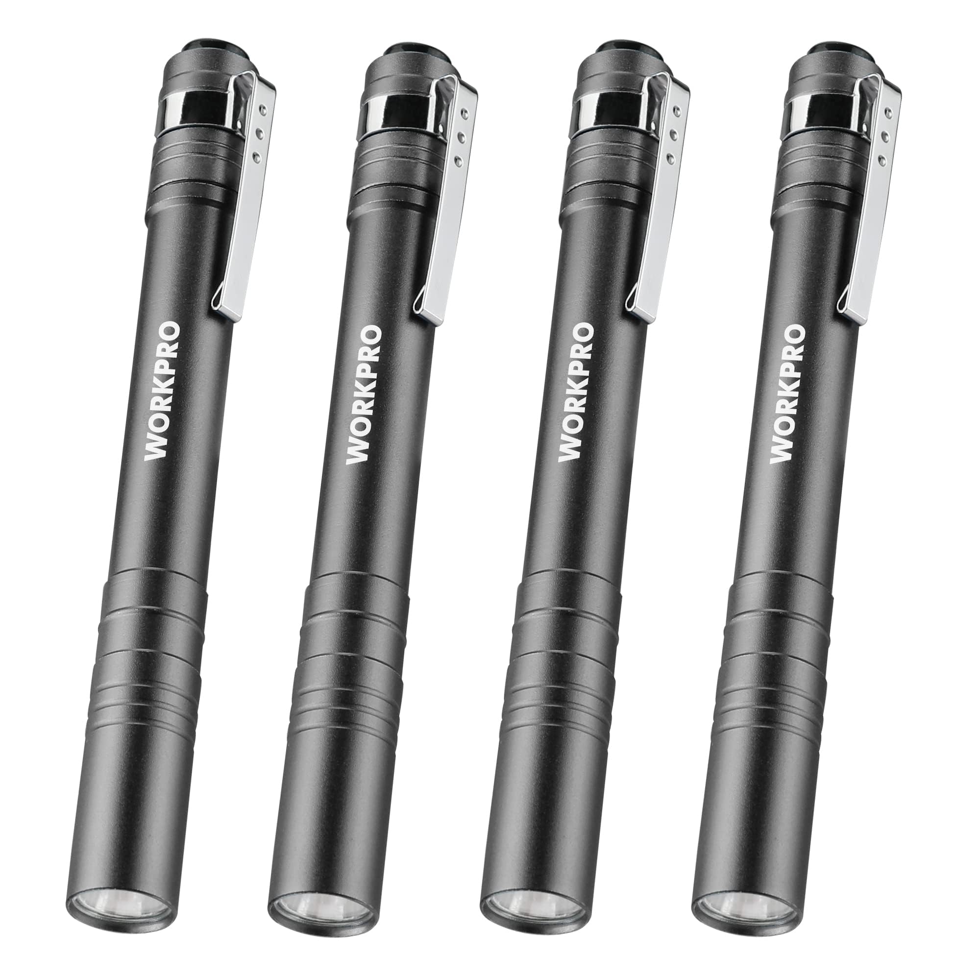 WORKPRO LED Pen Light, Aluminum Pen Flashlight, Pocket Flashlight with Clip | fo