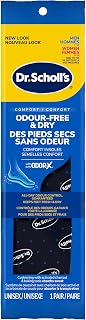 Dr. Scholl's® Stay Odor-Free & Dry Comfort Insoles with Odor-X®, Unisex Inserts, 1 Pair, Full Length Trim to Fit Men's Shoe Sizes (7-13) and Women's Shoe Sizes (5-10)