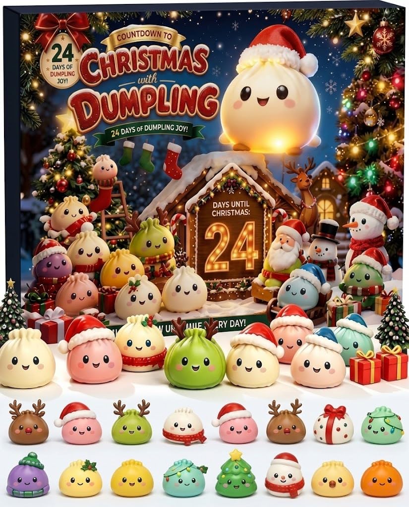 Squishy Advent Calendar 2026 With 24day Squishies Dumpling Christmas，A | 24*Dump