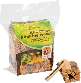 CWF Kiln Dried Kindling Wood – Eco-Friendly, Quick Lighting Pine & Spruce – 6L Carry Pack (approx. 2kg) Kindling Sticks for Log Burners, Fire Pit, Pizza Ovens & Open Fires, Brown
