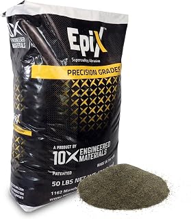 EpiX MP Superoxalloy Abrasive Media for Sandblasters, 50lb Bag | 1.0-2.0 Mil Profile for Powder Coating and Cerakote Applications, SP 5 Finish, Cerakote Approved, 10X Engineered Materials