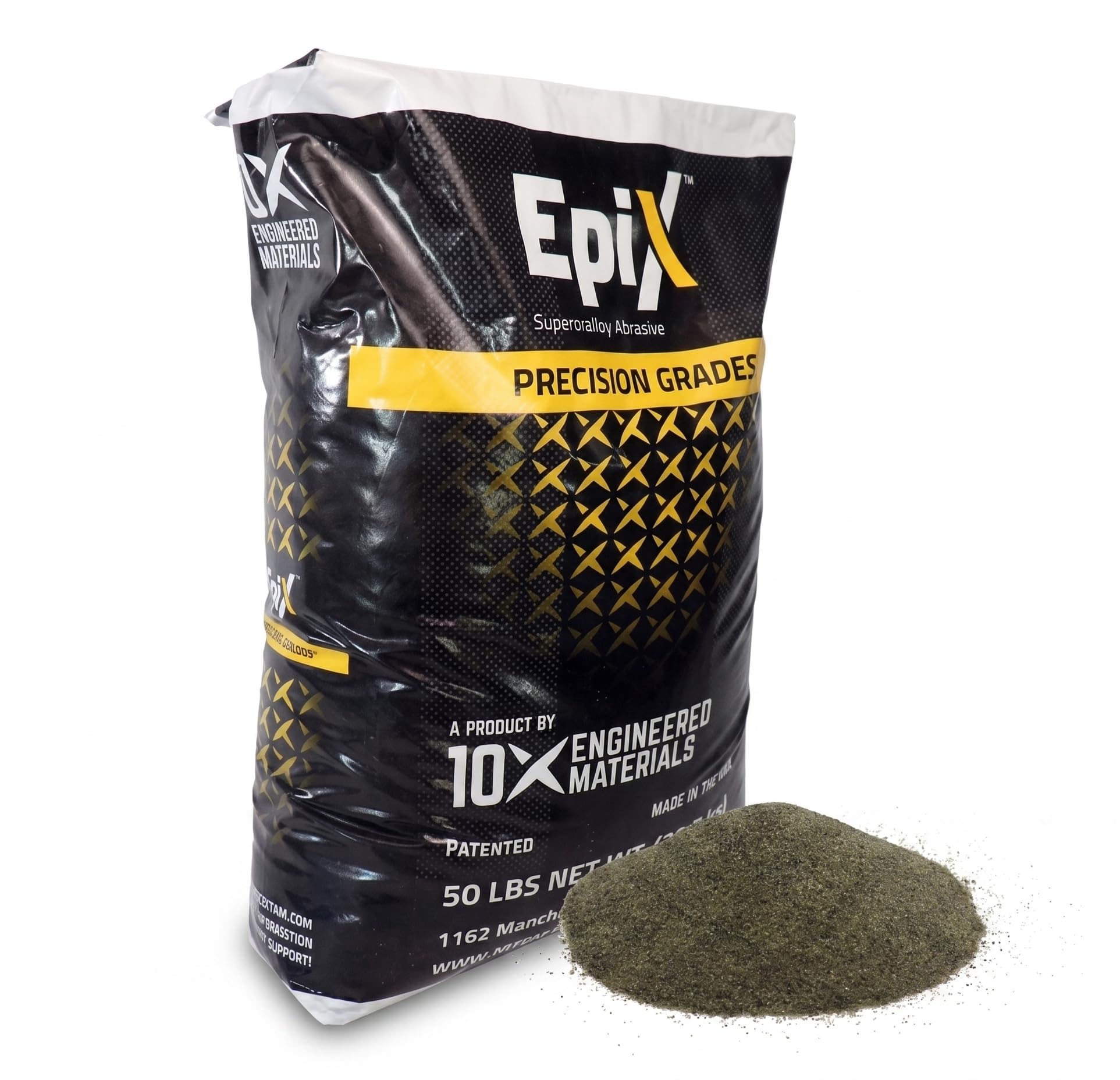 EpiX MP Superoxalloy Abrasive Media for Sandblasters, 50lb Bag | 1.0-2.0 Mil Pro