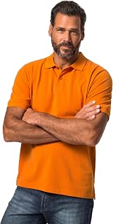 JP 1880 Pique Polo Shirt with Shirt Collar and Button, Up to Size 8XL Men's Polo T-Shirt (Pack of 1)