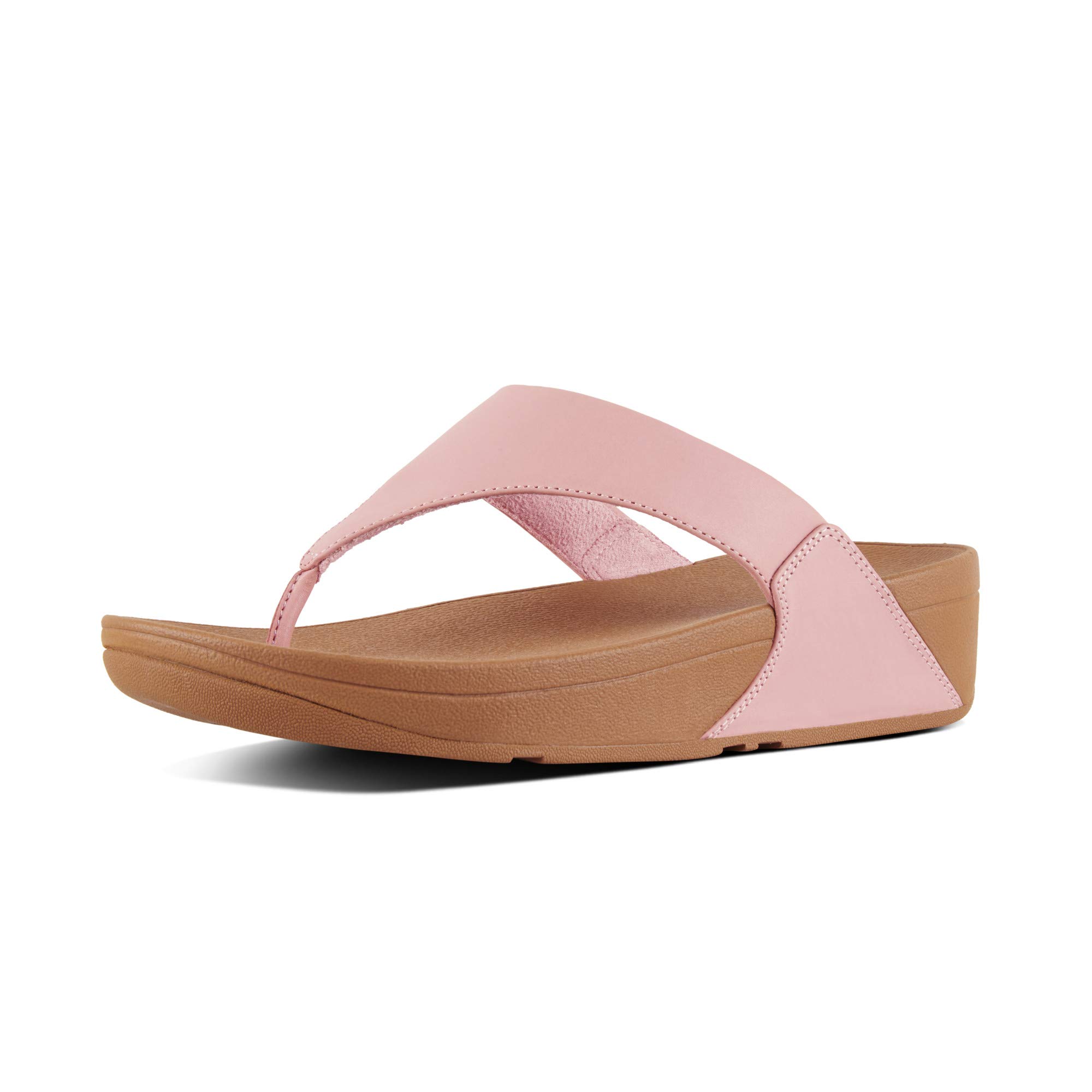 Fitflop Lulu Leather Toepost, Platform Sandals Women, Black, 36 EU