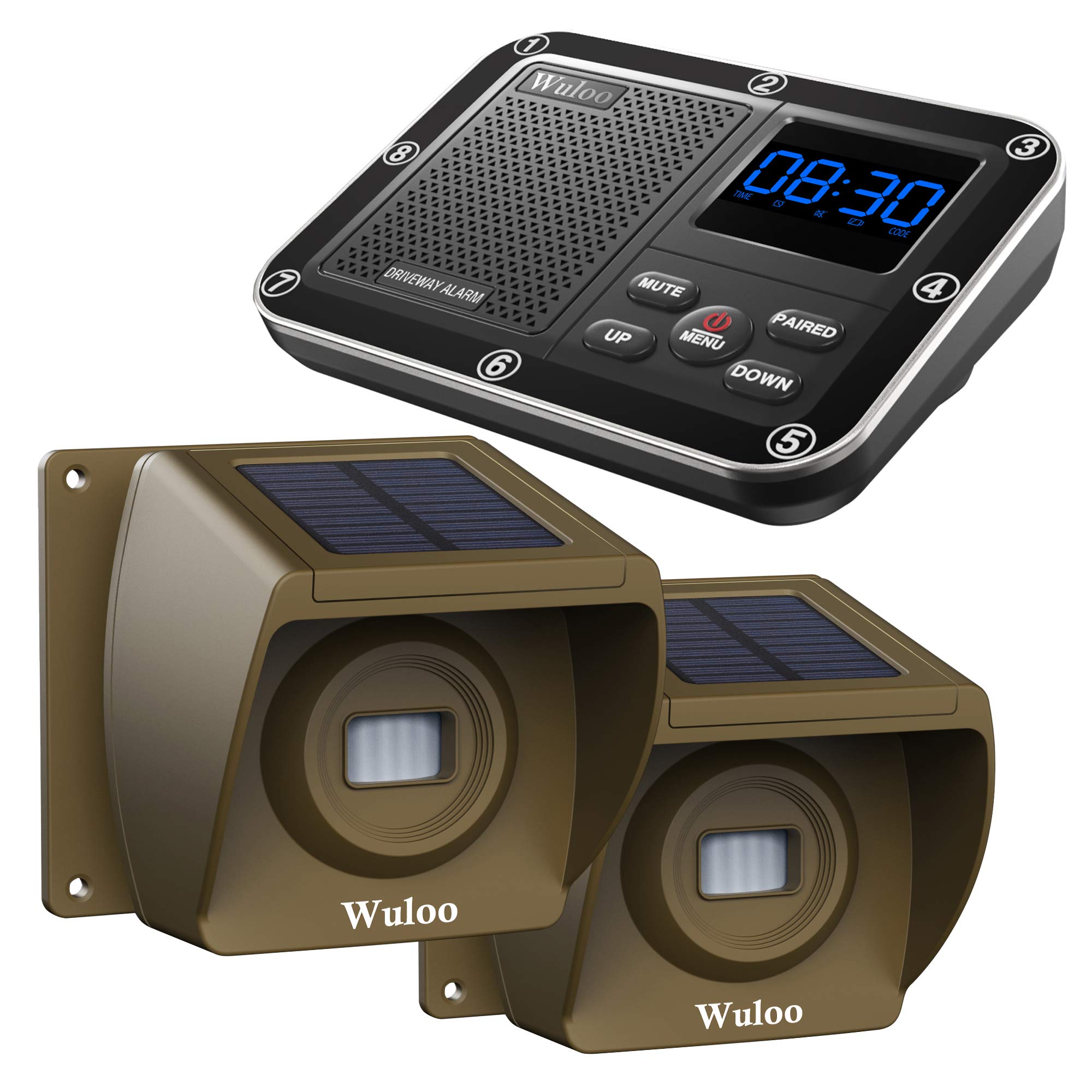 Solar Driveway Alarm Wireless Outside 1800ft Range, Outdoor Motion Sensor & Dete
