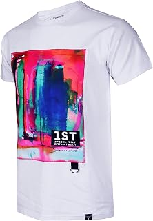 SCREENSHOT Screenshotbrand Mens Hipster Hip-Hop Urban Tees – NYC Street Fashion Longline Print T-Shirt - Bianco - XX-Large