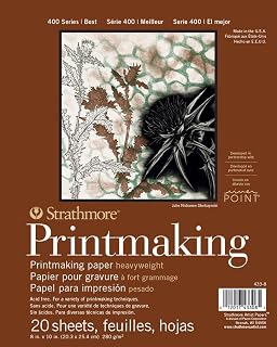 Strathmore Printmaking Paper Pad 8"X10"-20 Sheets -62433800, White