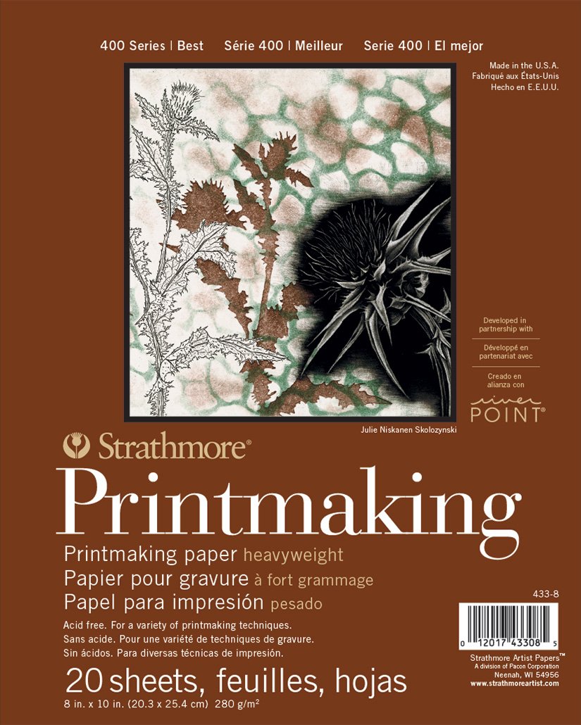 Strathmore Printmaking Paper Pad 8"X10"-20 Sheets -62433800, White