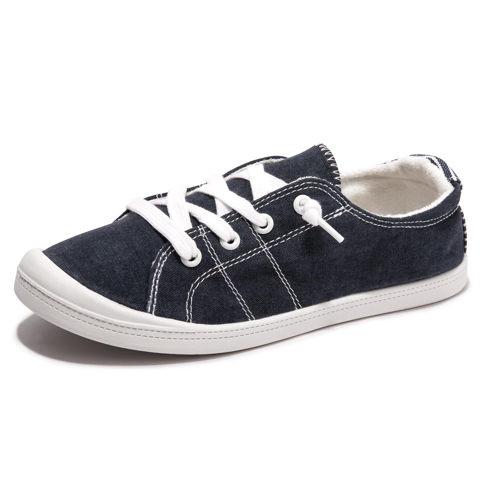 Women's Slip-On Canvas Sneakers, Low Top Walking Shoes