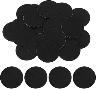 Generic 40pcs Round Felt Circles, 50mm (2") Black Non-woven Felt Fabric Stickers Self Adhesive Felt Pads Precut Felt Pads for Sewing Costume Handcraft DIY Projects