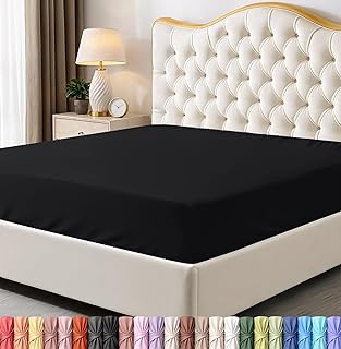 Utopia Bedding Fitted Sheet - Soft Brushed Microfiber - Deep Pockets, Shrinkage and Fade Resistant - Easy Care - 1 Fitted Sheet Only (Twin, Black)