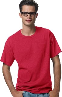Hanes Heavyweight 50/50 - 50/50 Poly Cotton 5.5-Ounce T-Shirt. 5170, Red S