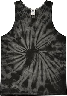 Colortone Unisex Tie Dye Tank Top - Beach Tank Tops for Women and Men - Sleeveless Summer Tops - Mens and Womens Beach Wear