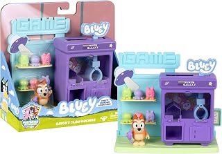 Bluey Bingo's Claw Machine Playset, Working Claw, 6 Prizes | Includes articulated 2.5in Bingo figure with Grey Dancer; from The Claw episode, kids toy ages 3+