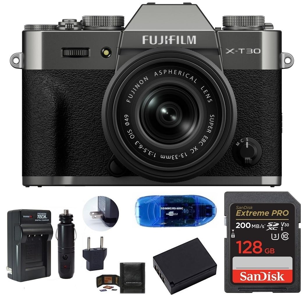 FUJIFILM X-T30 III Mirrorless Camera with XC 13-33mm Lens Bundle, Includes: SanD